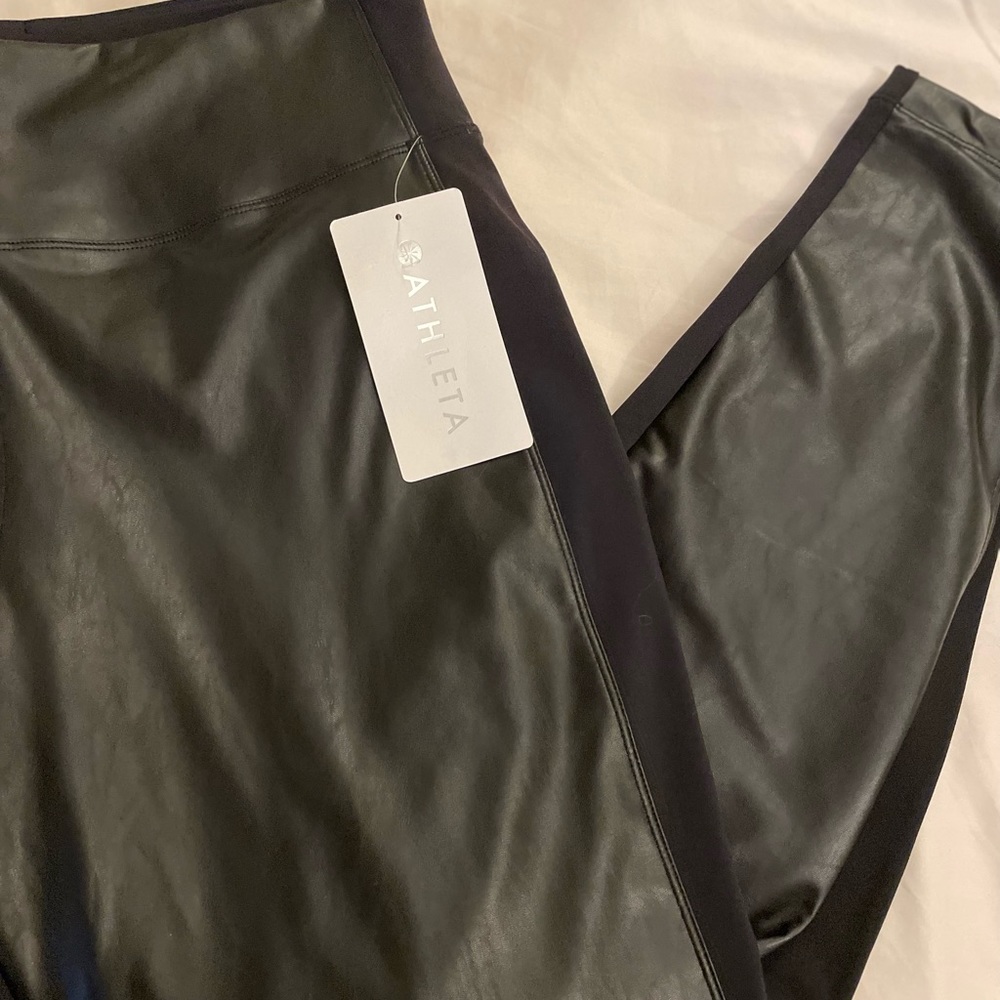 Athleta faux leather leggings